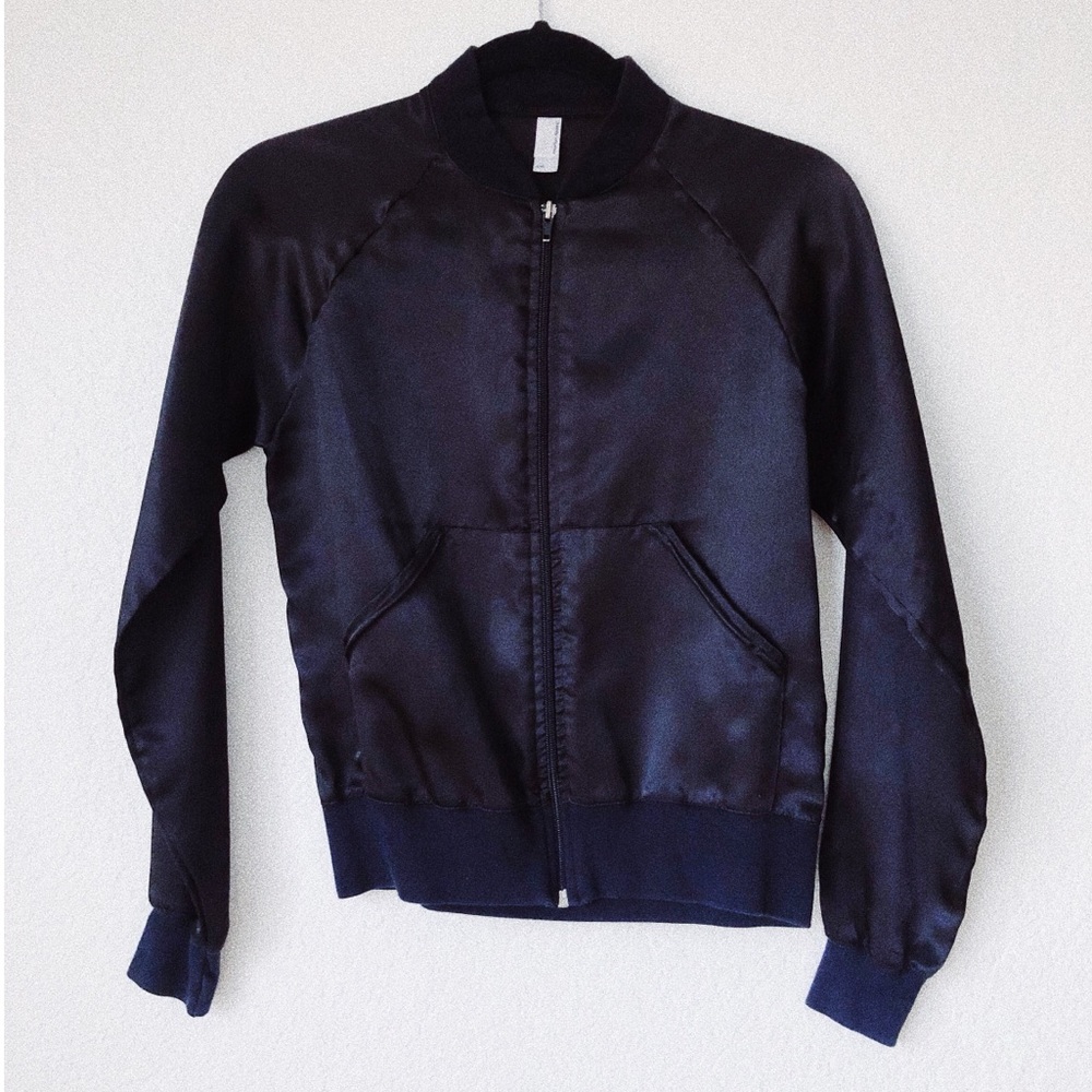 American Apparel satin bomber jacket XS